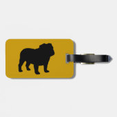 イギリスのブルドッグシルエットカスタム文字 ラゲッジタグ (裏面横)