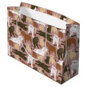 イギリスのブルドッグシルエット(ブラウントーン) ラージペーパーバッグ (裏面アングル)