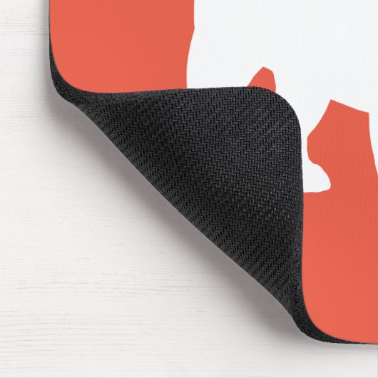 イギリスのブルドッグシルエット |犬カッコいいの恋人の マウスパッド (コーナー)