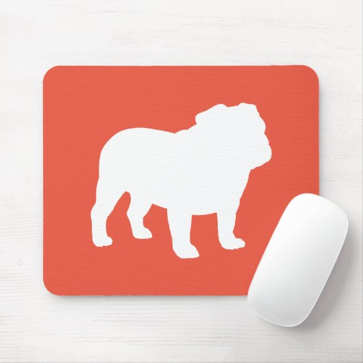 イギリスのブルドッグシルエット |犬カッコいいの恋人の マウスパッド (マウス)