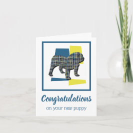 イギリスのブルドッグパピードッグおめでとうカード カード