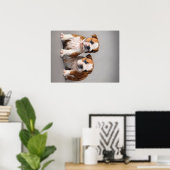 イギリスのブルドッグパピー |かわいいブルドッグ ポスター (ホームオフィス)