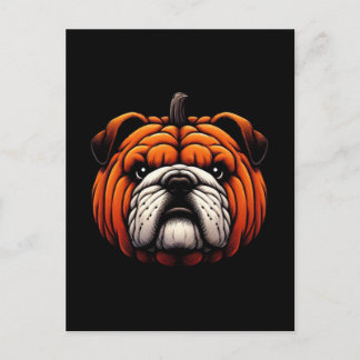イギリスのブルドッグパンプキン – Halloween Dog ポストカード