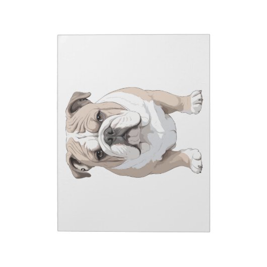 イギリスのブルドッグベクターアートとカラー鮮やか ノートパッド (回転)