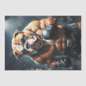 イギリスのブルドッグボクサー 薄葉紙 (正面)