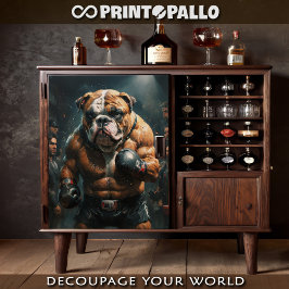 イギリスのブルドッグボクサー 薄葉紙