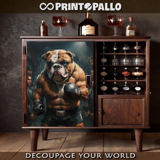 イギリスのブルドッグボクサー 薄葉紙