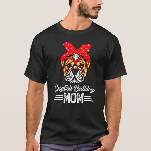 イギリスのブルドッグママ Tシャツ (正面)
