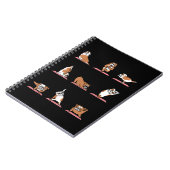 イギリスのブルドッグヨガパピーヨガポーズとメディタティ ノートブック (左側)