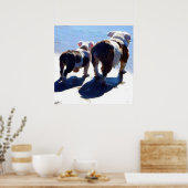 イギリスのブルドッグ一頭でポスターを貼る ポスター (キッチン)