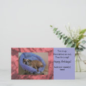 イギリスのブルドッグ写真クリスマスホリデーカード シーズンカード (スタンド正面)