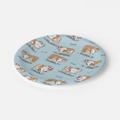 イギリスのブルドッグ模様 ペーパープレート (アングル)