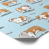 イギリスのブルドッグ模様 ポスター (角)