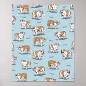 イギリスのブルドッグ模様 ポスター (正面)