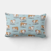 イギリスのブルドッグ模様 ランバークッション (裏面)