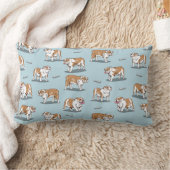 イギリスのブルドッグ模様 ランバークッション (ブランケット)