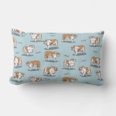 イギリスのブルドッグ模様 ランバークッション (正面)