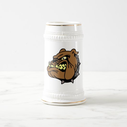 イギリスのブルドッグ漫画 ビールジョッキ (中央)