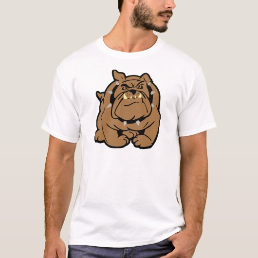 イギリスのブルドッグ漫画 Tシャツ (正面)