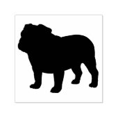 イギリスのブルドッグ犬がシルエットを育てる セルフインキングスタンプ (デザイン)