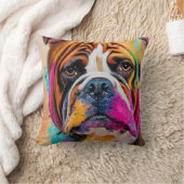 イギリスのブルドッグ犬ペットかわいい可愛い動物 クッション (ブランケット)