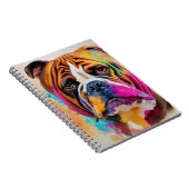 イギリスのブルドッグ犬ペットかわいい可愛い動物 ノートブック (右側)