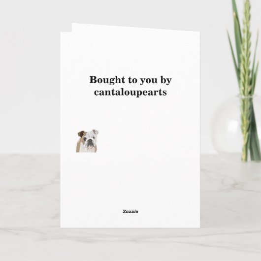 イギリスのブルドッグ編集父の日 シーズンカード (裏面)