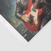 イギリスのブルドッグ遊ミュージシャンのギター –  薄葉紙 (詳細)