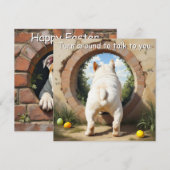 イギリスのブルドッグ – イースター シーズンカード (正面/裏面)