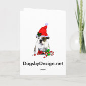 イギリスのブルドッグ・クリスマス・ギフト シーズンカード (裏面)