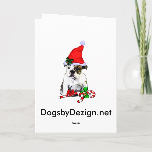 イギリスのブルドッグ・クリスマス・ギフト シーズンカード (裏面)