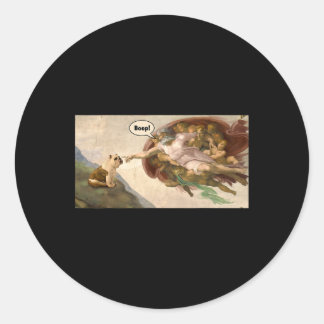 イギリスのブルドッグ・ブルドッグ・おもしろい・ドッグのスヌートは私を ラウンドシール