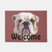 イギリスのブルドッグ・ヘッド ドアマット (正面)