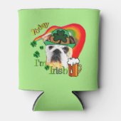 イギリスのブルドッグSt patricks day・ギフト 缶クーラー (正面)