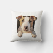 イギリスのブル・テリアパピー クッション (裏面)