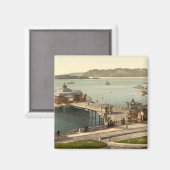 イギリスのプリマスにあるドレイクの島がある桟橋 マグネット (正面/裏面)
