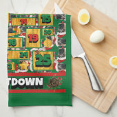 イギリスのマスティフのカウントダウンクリスマスアドベントドッグ キッチンタオル (四つ折り)