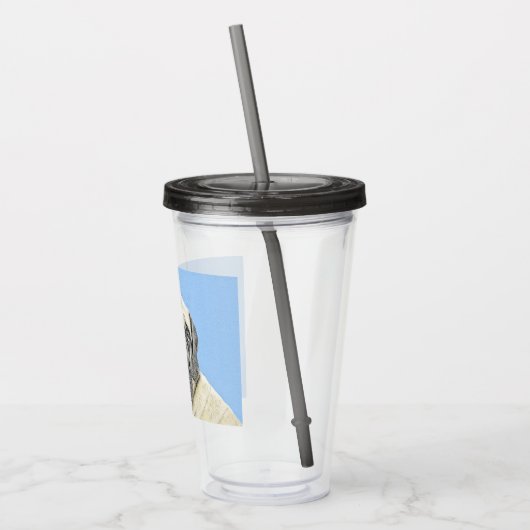 イギリスのマスティフ絵画ズ(Fawn) - オリジナルドッグアート アクリルタンブラー (左)