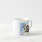 イギリスのマスティフ絵画ズ(Fawn) - オリジナルドッグアート エスプレッソカップ (正面右)