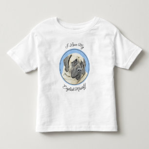 イギリスのマスティフ絵画ズ(Fawn) - オリジナルドッグアート トドラーTシャツ