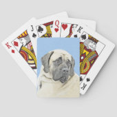 イギリスのマスティフ絵画ズ(Fawn) - オリジナルドッグアート トランプ (裏面)