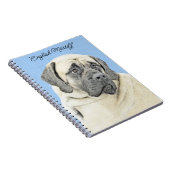 イギリスのマスティフ絵画ズ(Fawn) - オリジナルドッグアート ノートブック (右側)