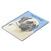 イギリスのマスティフ絵画ズ(Fawn) - オリジナルドッグアート ノートブック (左側)