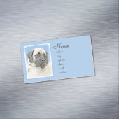 イギリスのマスティフ絵画ズ(Fawn) - オリジナルドッグアート マグネット名刺 (インサイチュ)