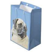 イギリスのマスティフ絵画ズ(Fawn) - オリジナルドッグアート ミディアムペーパーバッグ (裏面アングル)