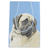 イギリスのマスティフ絵画ズ(Fawn) - オリジナルドッグアート ミディアムペーパーバッグ (裏面)