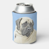 イギリスのマスティフ絵画ズ(Fawn) - オリジナルドッグアート 缶クーラー (缶裏面)