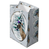 イギリスのマスティフ・クリスマス ミディアムペーパーバッグ (正面アングル)