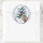 イギリスのマスティフ・クリスマス ラウンドシール (バッグ)