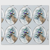 イギリスのマスティフ・クリスマス ラッピングペーパー (フラット)